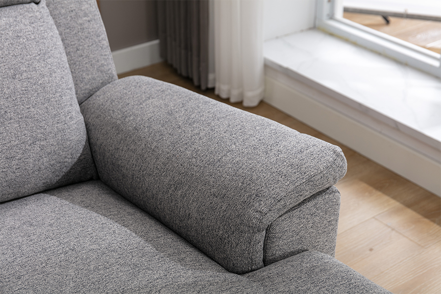 RC-7088 Debeli poliesterska tkanina priručnika za naslonjeni kauč s naslonima za ruke i jastucima